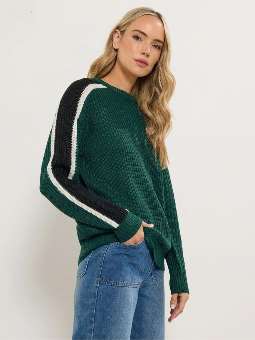 NWT Zara Stripe Sleeve Ski Sweater - sz L